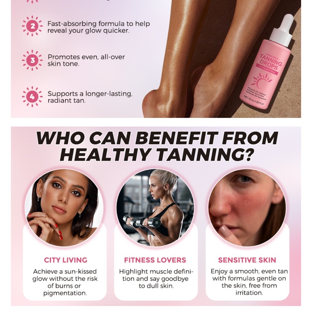 Drinkable Tanning Drops - Picture 2 of 15